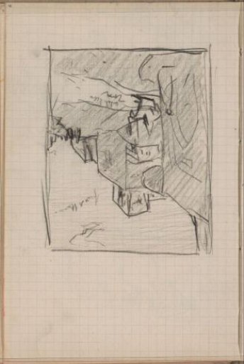 Road with buildings and figures