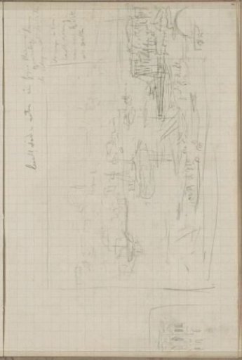View of a town and bay with ships