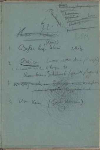 Sheet with travel notes