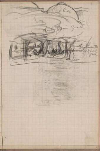 Landscape with figures under the trees