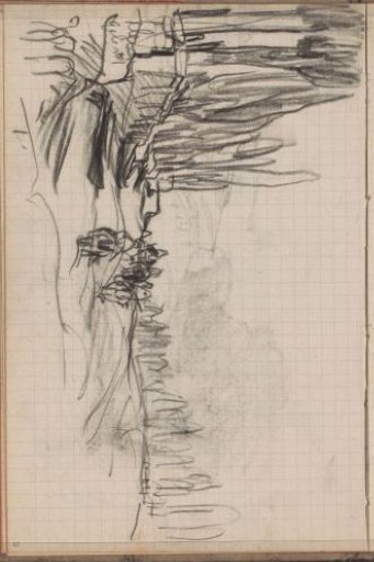 Riders in a landscape with tall trees