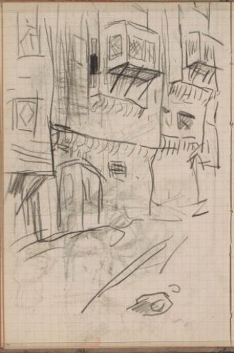 Street with balconies, probably in Prinkipo