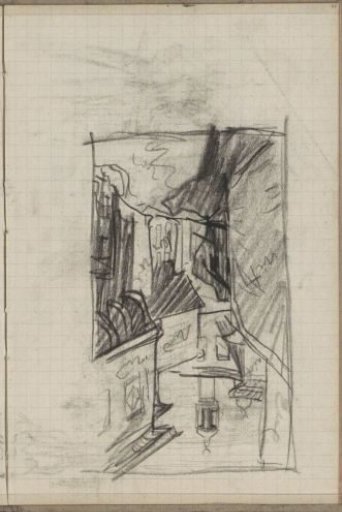 View of a street with a minaret