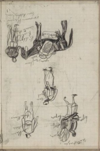 Study sheet, among others with a water carrier