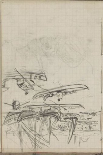 Rowing and sailing ships, possibly near the harbor of Constantinople