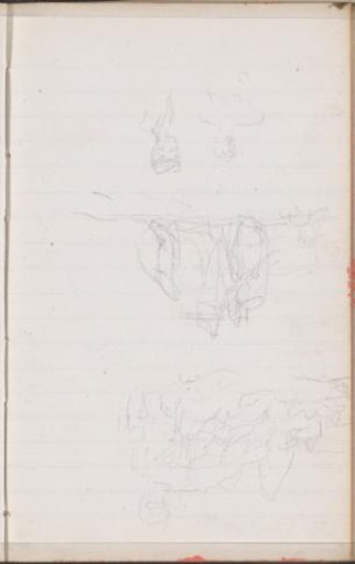 Study sheet, among others with figures on an elephant