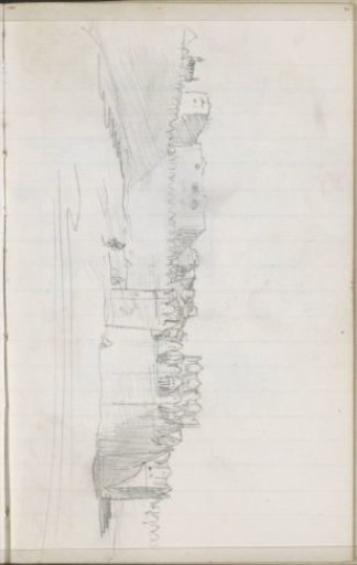 View of a city with a defensive wall