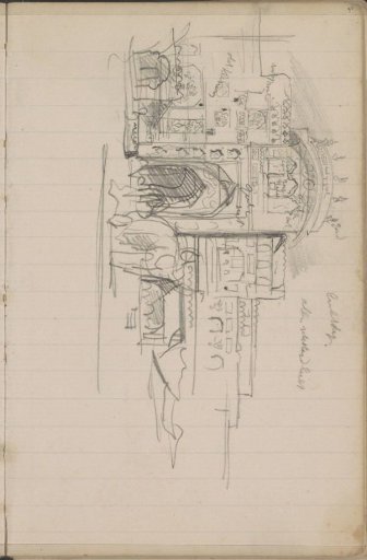 Elephant at the portal of a building