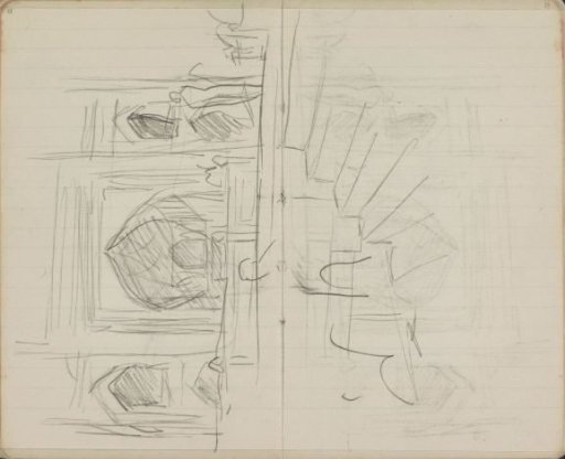 Architectural study, possibly a front view of the Taj Mahal
