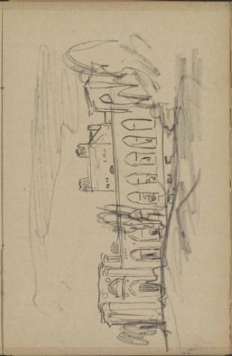 Architectural study, possibly of a palace