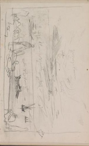 Standing and seated figures looking out over the Bosphorus