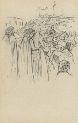 Spectators at the coronation procession of the Tsar