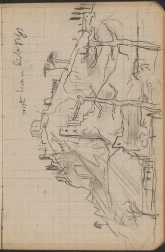 Landscape with buildings on a hill