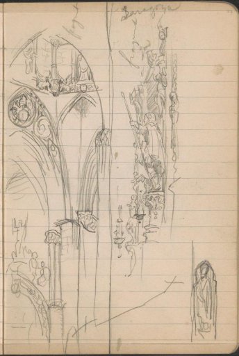 Details of the interior of the La Seo Cathedral in Zaragoza