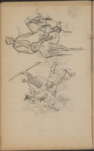 Horsemen with swords