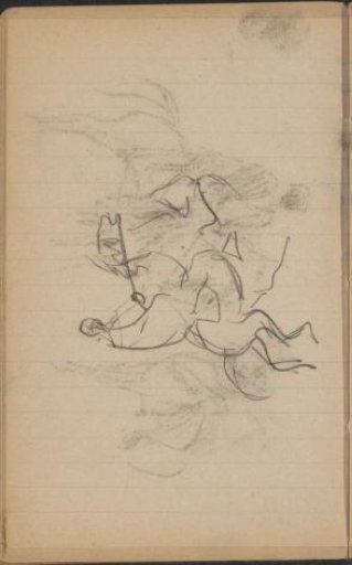 Rider on a rearing horse