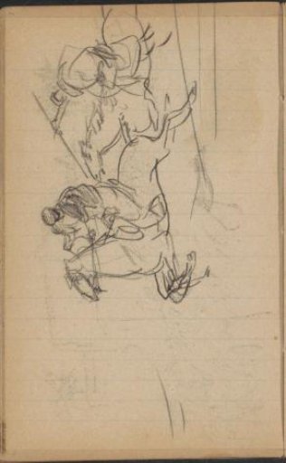 Two Horsemen in Pursuit on Galloping Horses