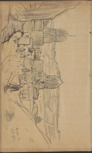 Figures on a Road near the Tombs of the Caliphs in Cairo