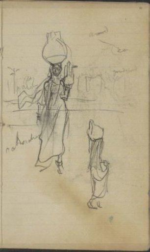 Egyptian Woman with a Jug on Her Head