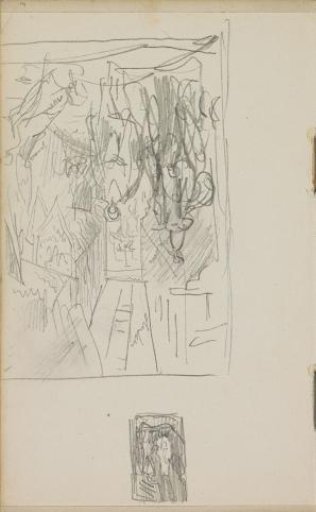 Street with a figure on a donkey and a camel