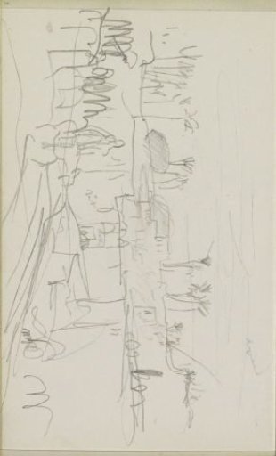 Figures in a desert landscape