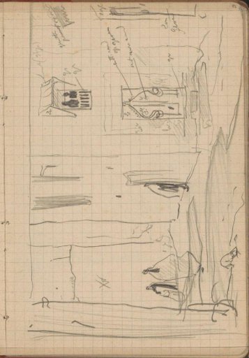 Street with figures and a house with a decorated front door