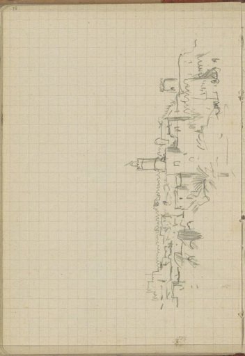 View of a city with a defensive wall