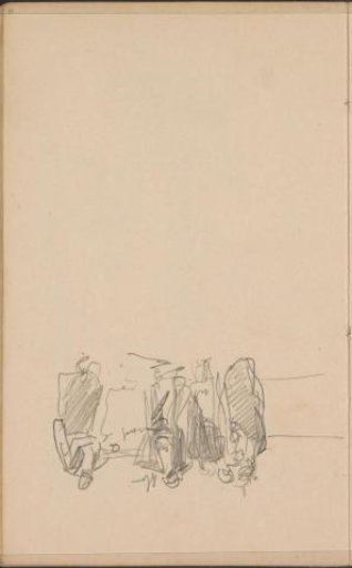 Five Arabs at a wall