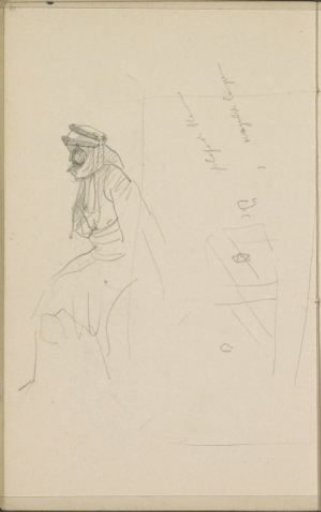 Seated Arab, seen from the side