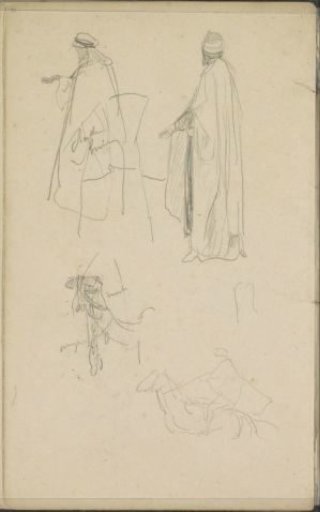 Arabs, a rider and a head of a camel