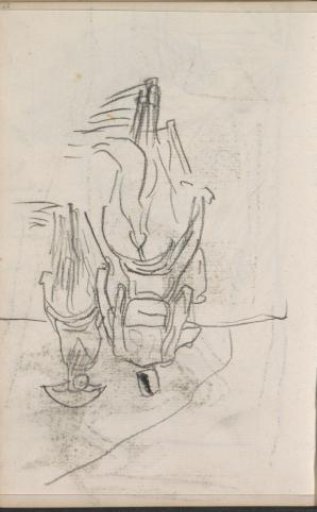 Two Horsemen in Oriental Clothing, Seen from Behind
