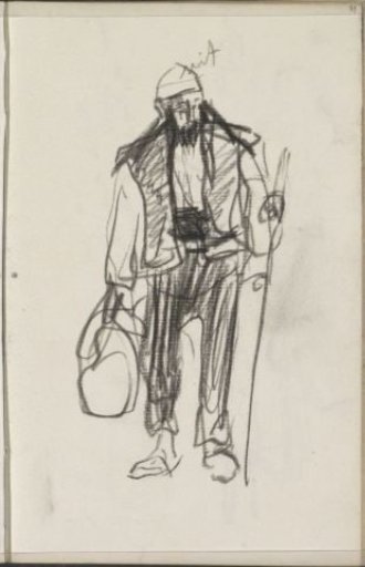 Oriental Man with a Walking Stick