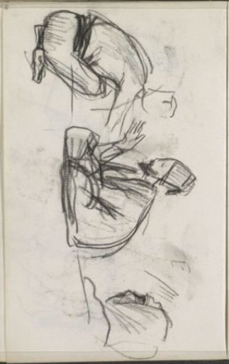 Seated and Crouching Man in Oriental Clothing
