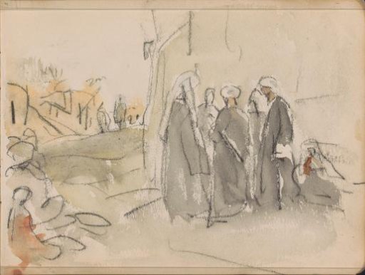 Egyptians on a Street Corner in Luxor