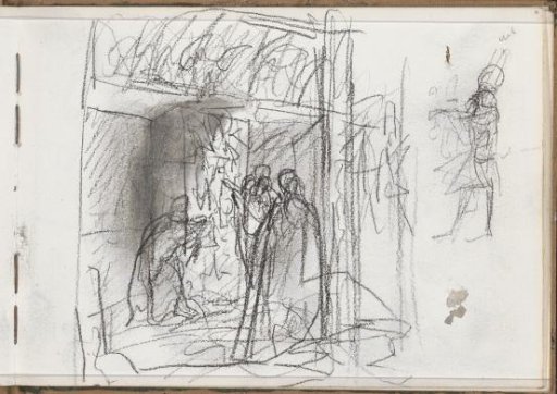 Figures at the Entrance of a Temple or Tomb