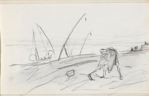 Ploughing Man by the Bank of the Nile