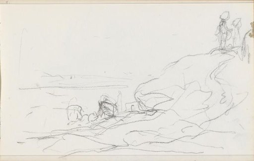 Figures in a Rocky Desert Landscape