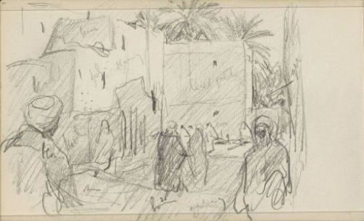 Street with Figures in Biskra