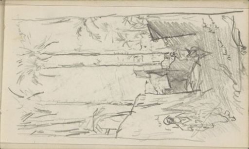 Street with Figures and Palm Trees in Biskra