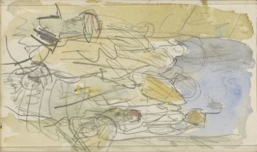 Street with figures on a staircase in Biskra