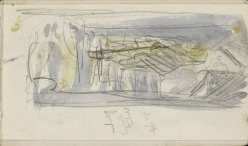 Street with a veiled figure on a staircase in Biskra