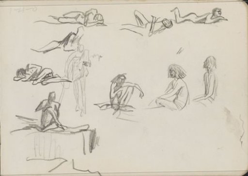 Seated and standing Indians