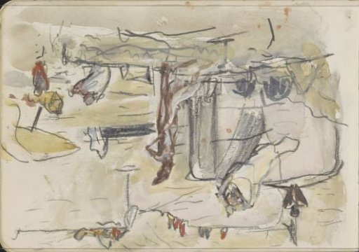 Bathing Indians on the bank of the Ganges