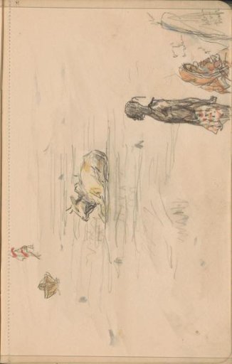 Indian man and woman and a lying ox