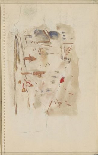 Hill with figures in the foreground