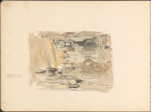 Street with figures in Ceylon