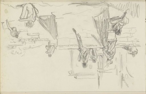 Indians sitting on a staircase
