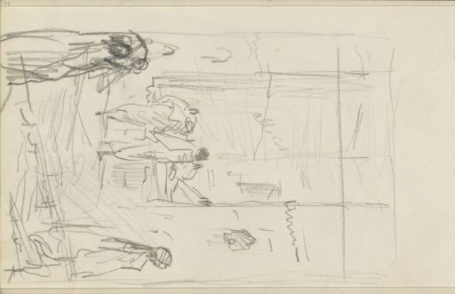 Figures by a niche