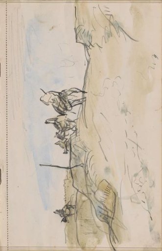 Landscape with horsemen