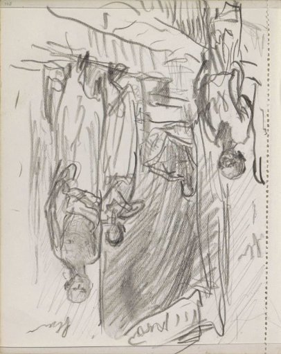 Indians on a step at a doorway